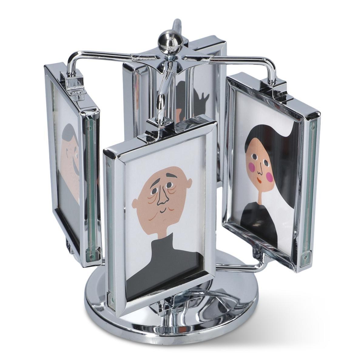 Sliver 4 picture frames carousel