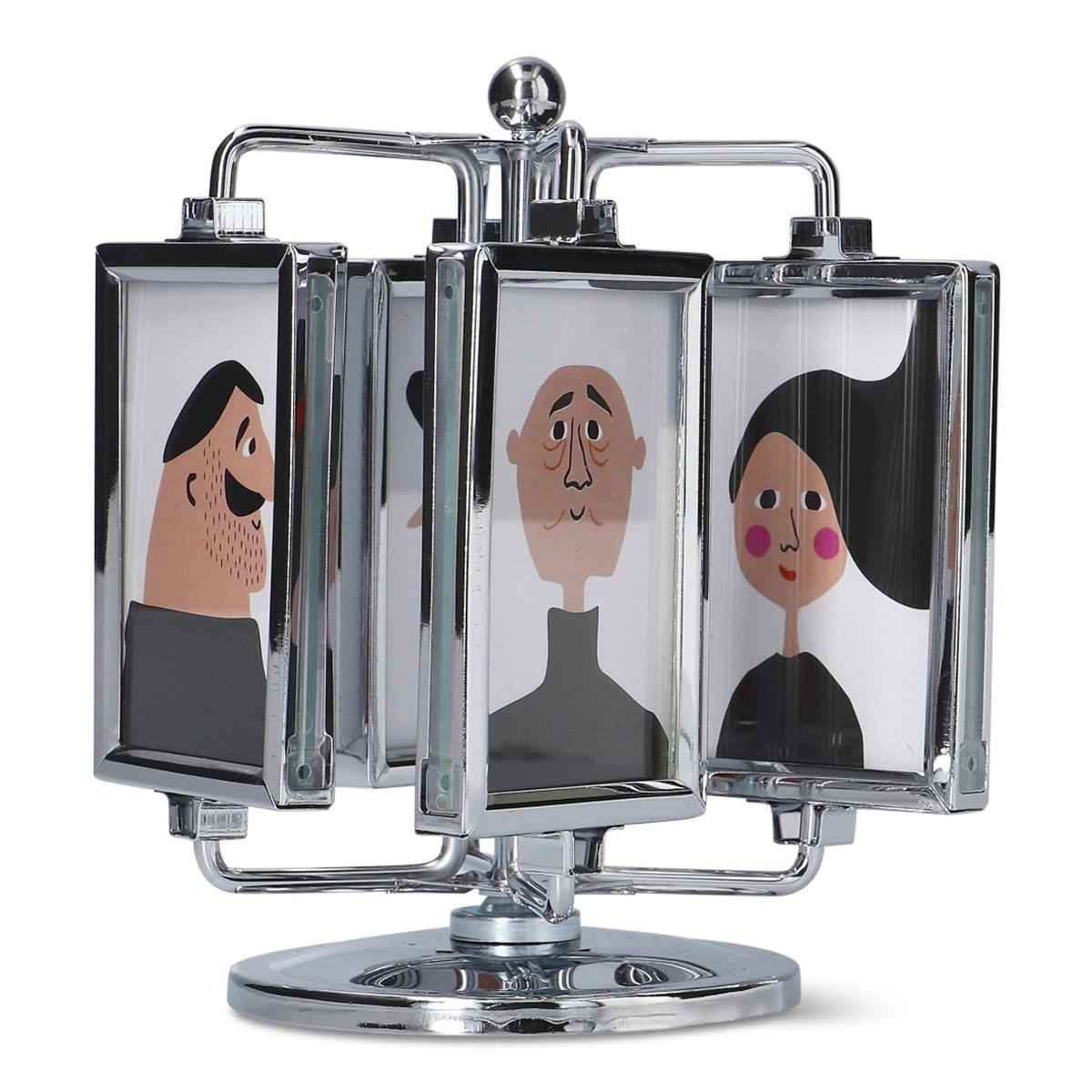 Sliver 4 picture frames carousel