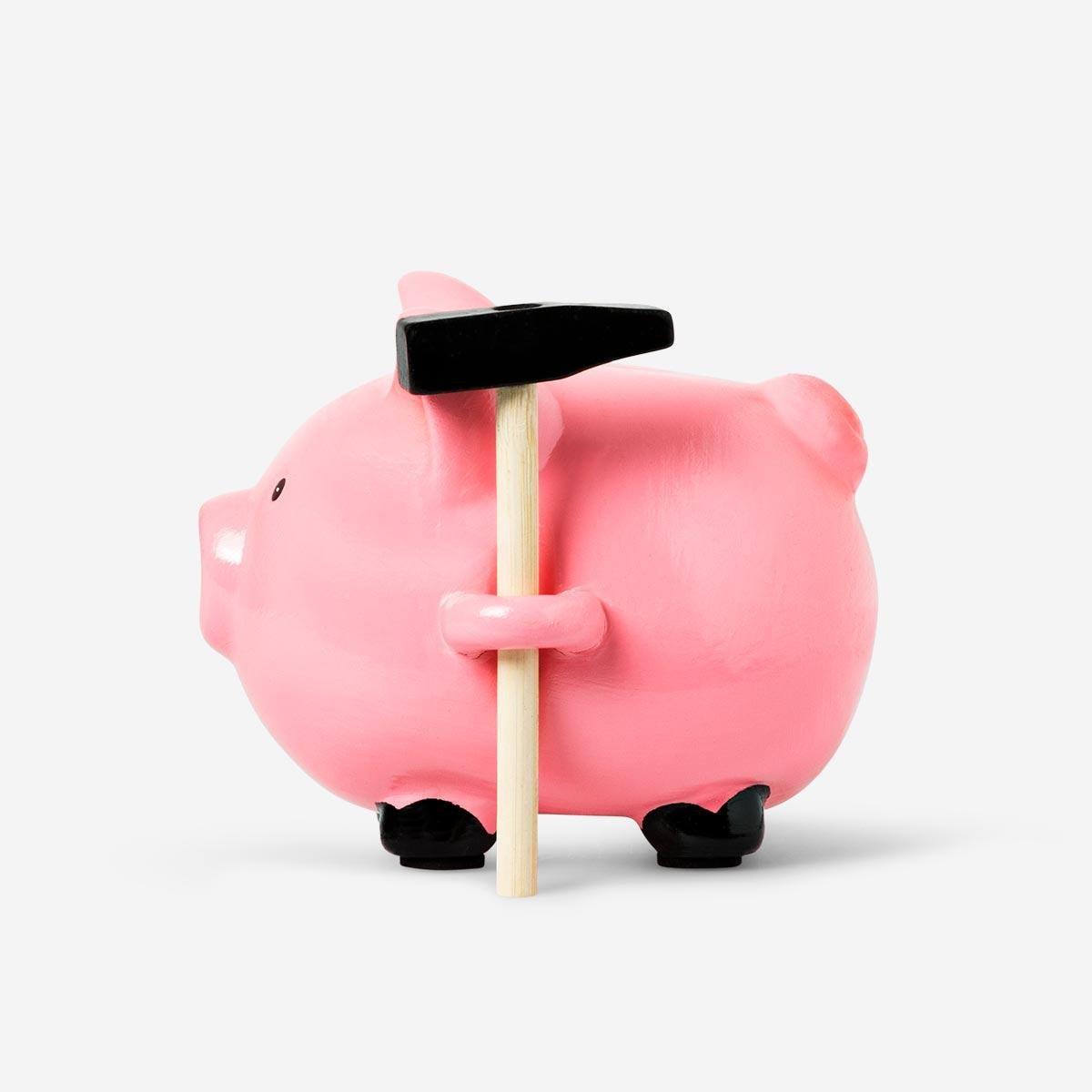 Pink piggy bank