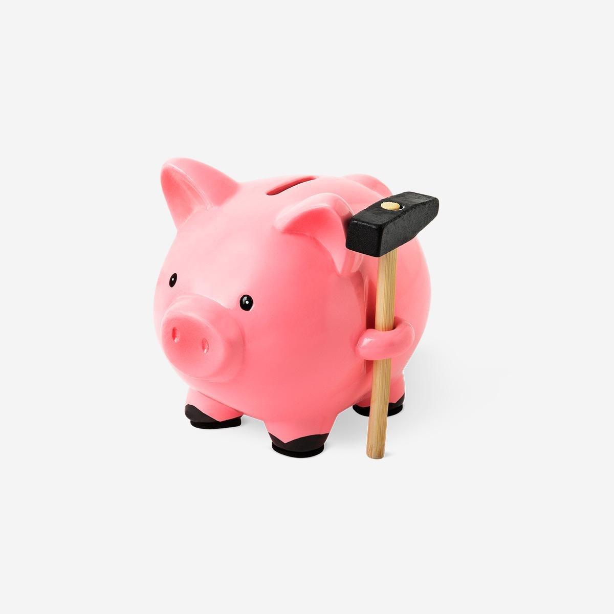 Pink piggy bank