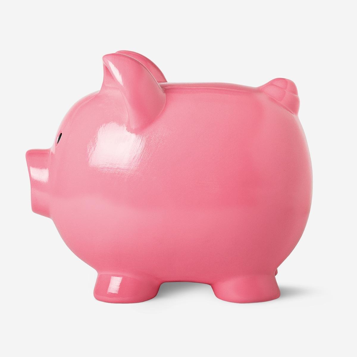 Pink piggy bank