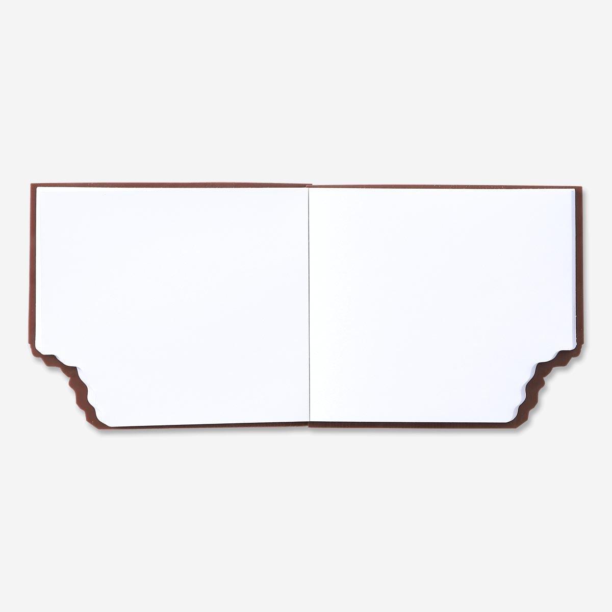 Brown chocolate bar notepad