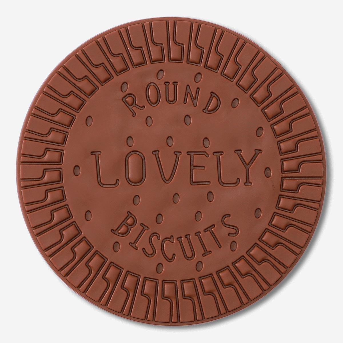 Brown chocolate biscuits notepad