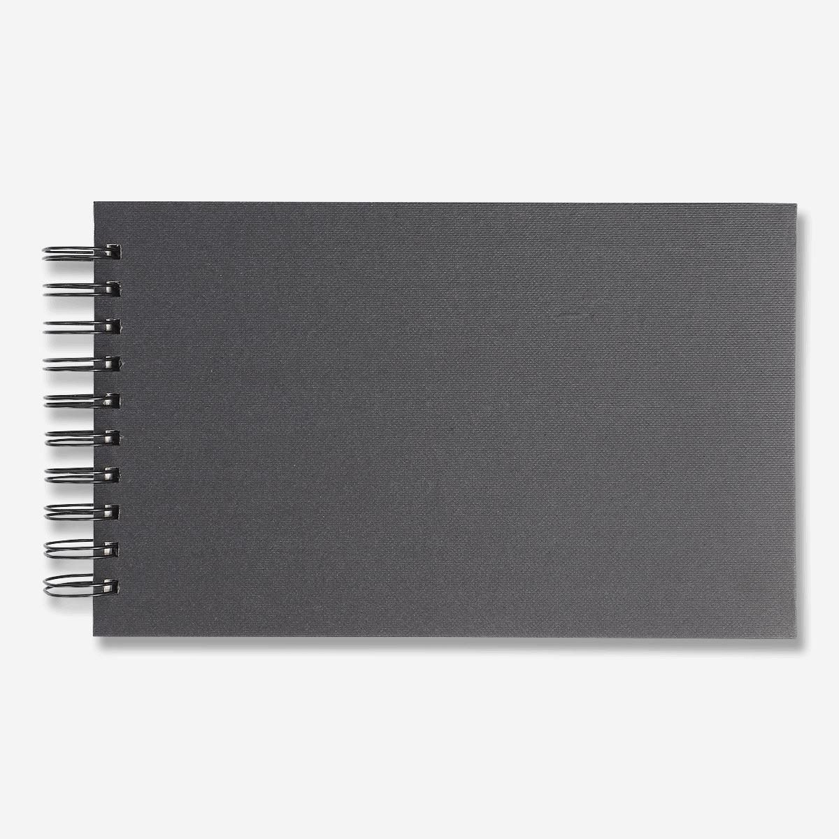 Black Spiral Bound Sketch Pad. A5