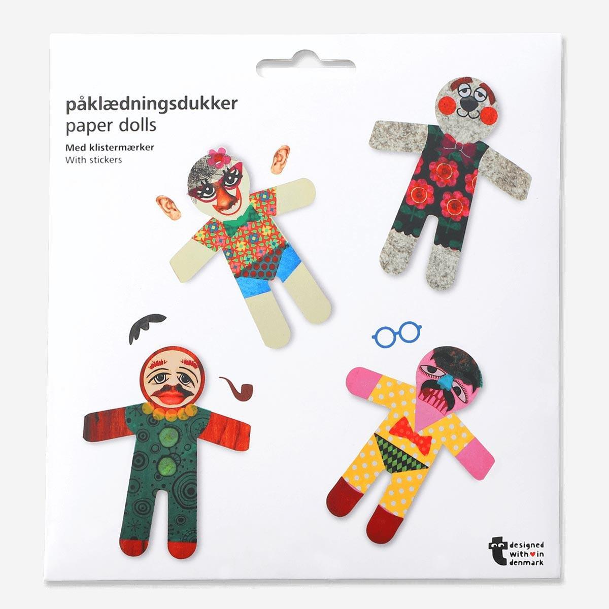 Multicolour Paper dress up dolls