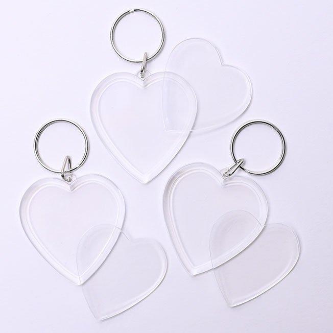 Heart shaped diy key ring