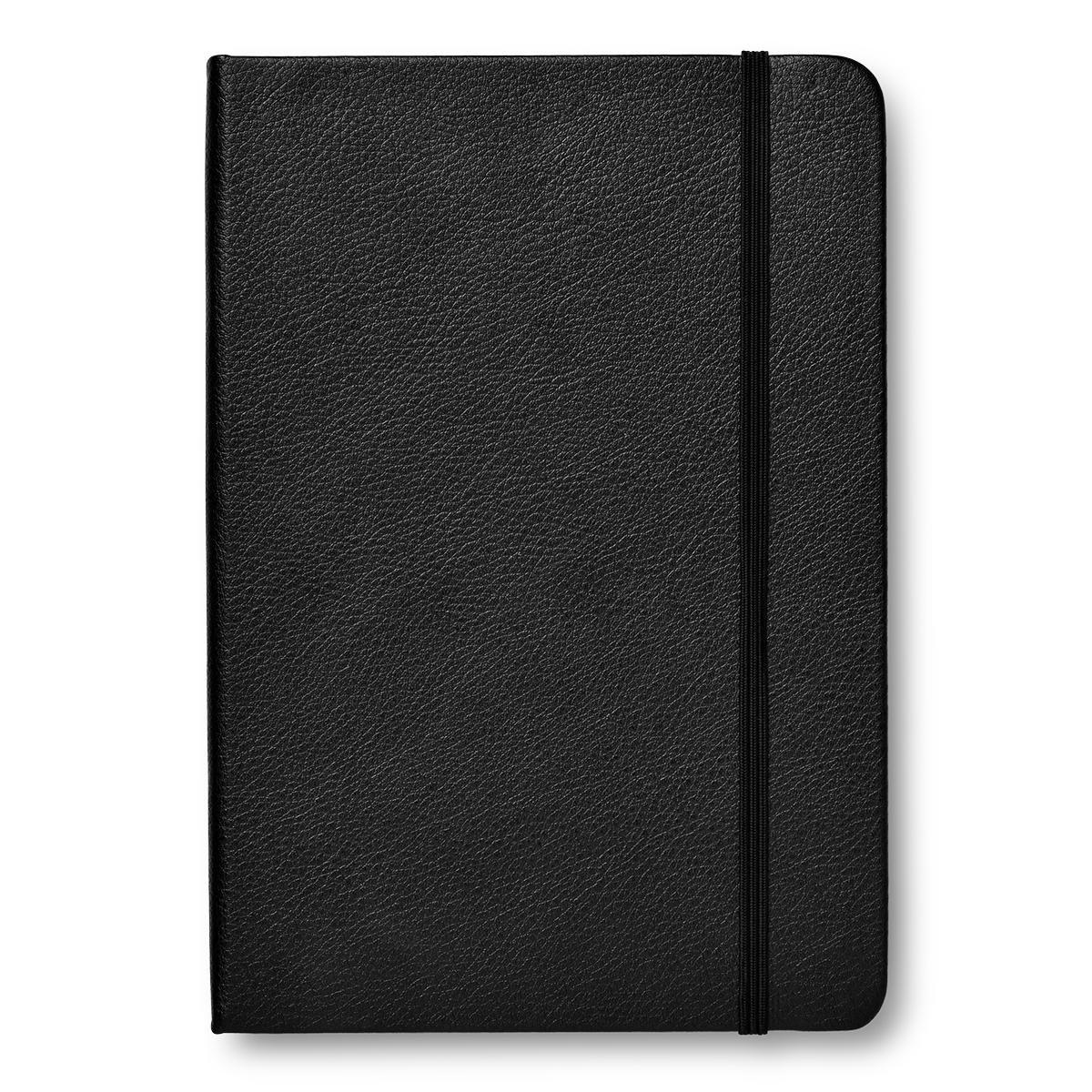 Black elastic closure notebook. a5