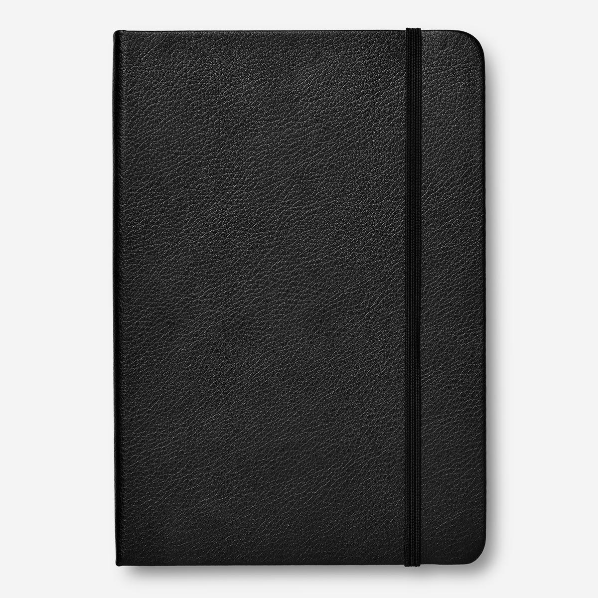 Black elastic closure notebook. a5