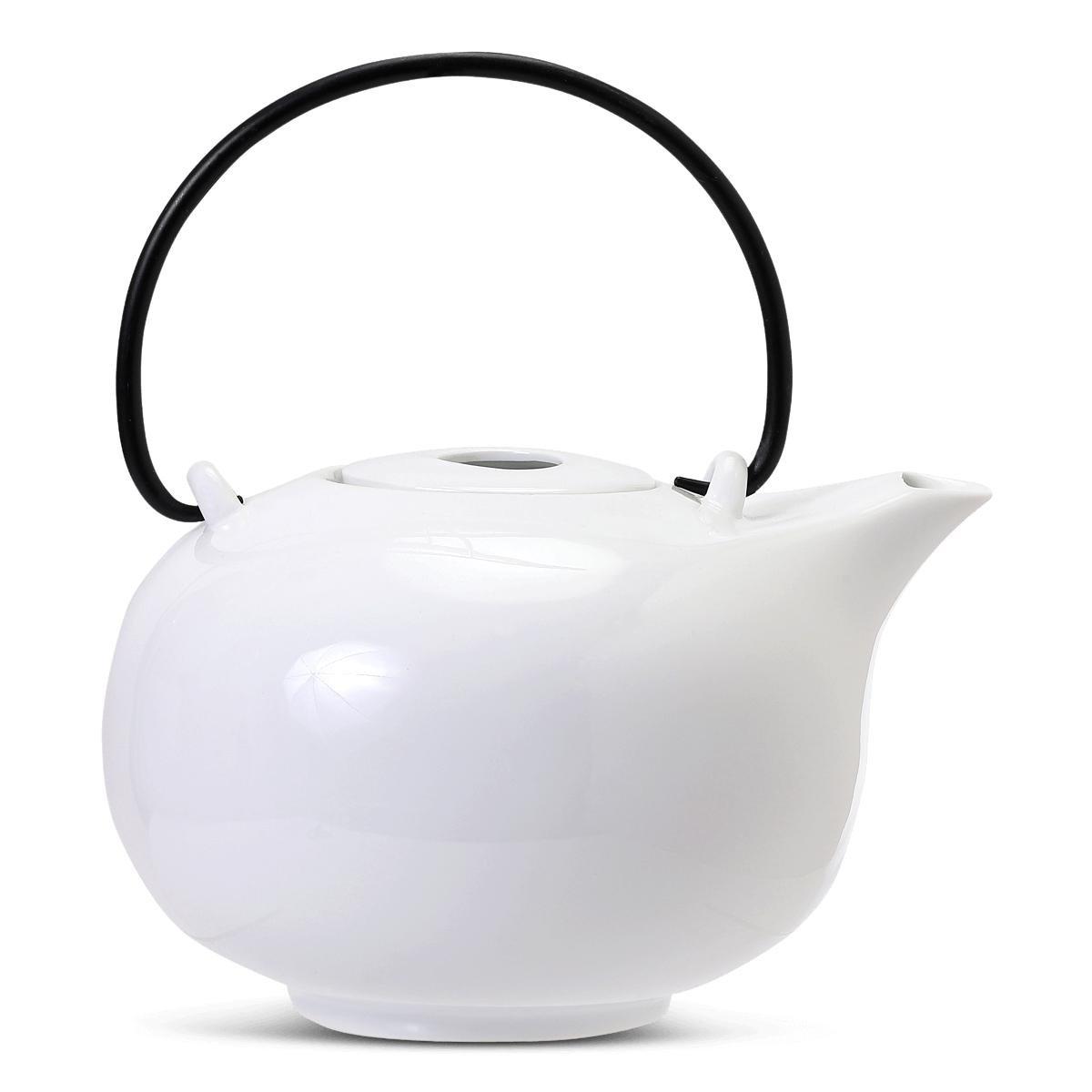 White Metal Handle Teapot. 1.4 L