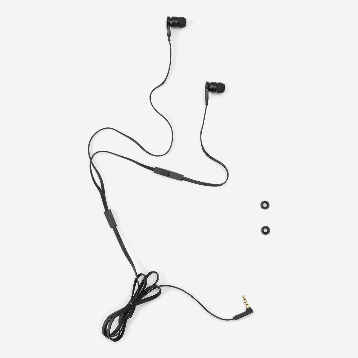 Black headphones with microphone