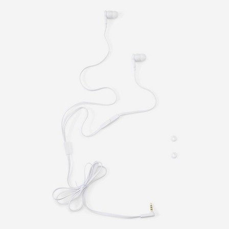 White headphones with microphone