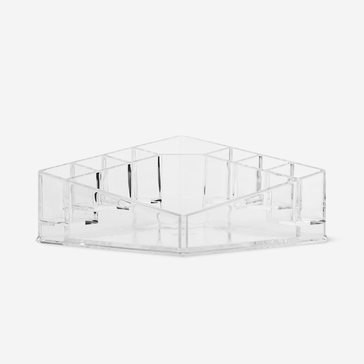 Transparent make up organiser