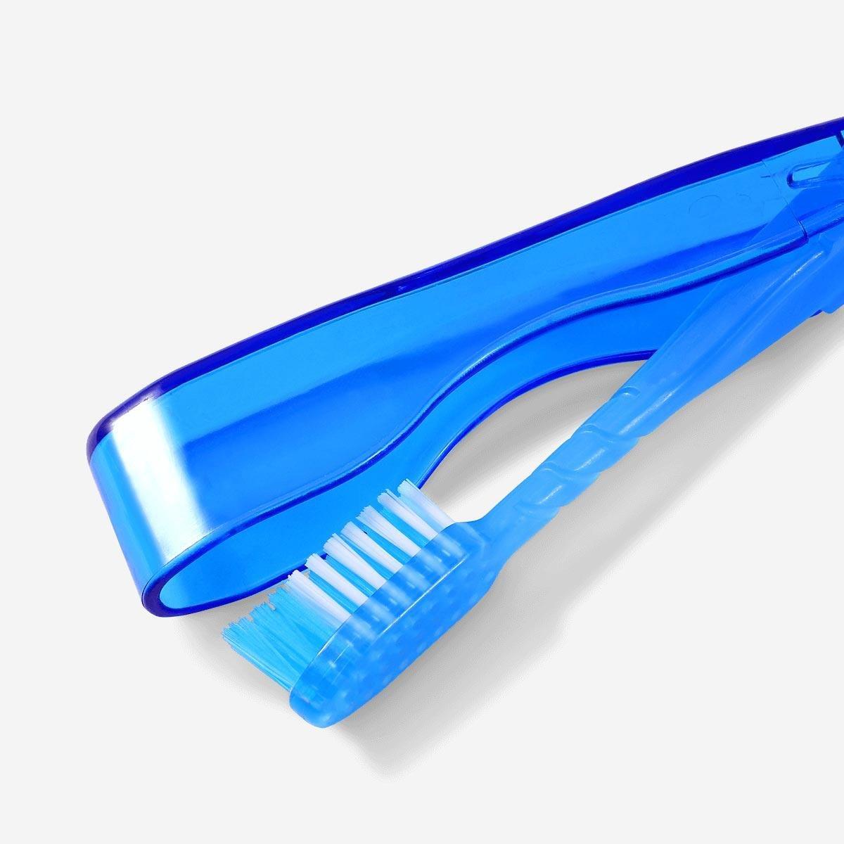 Medium hard travel toothbrush