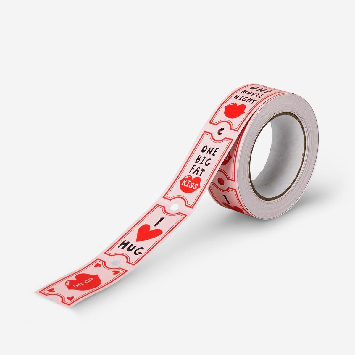 Pink love actions roll tickets