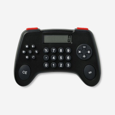 Black controller shaped calculator