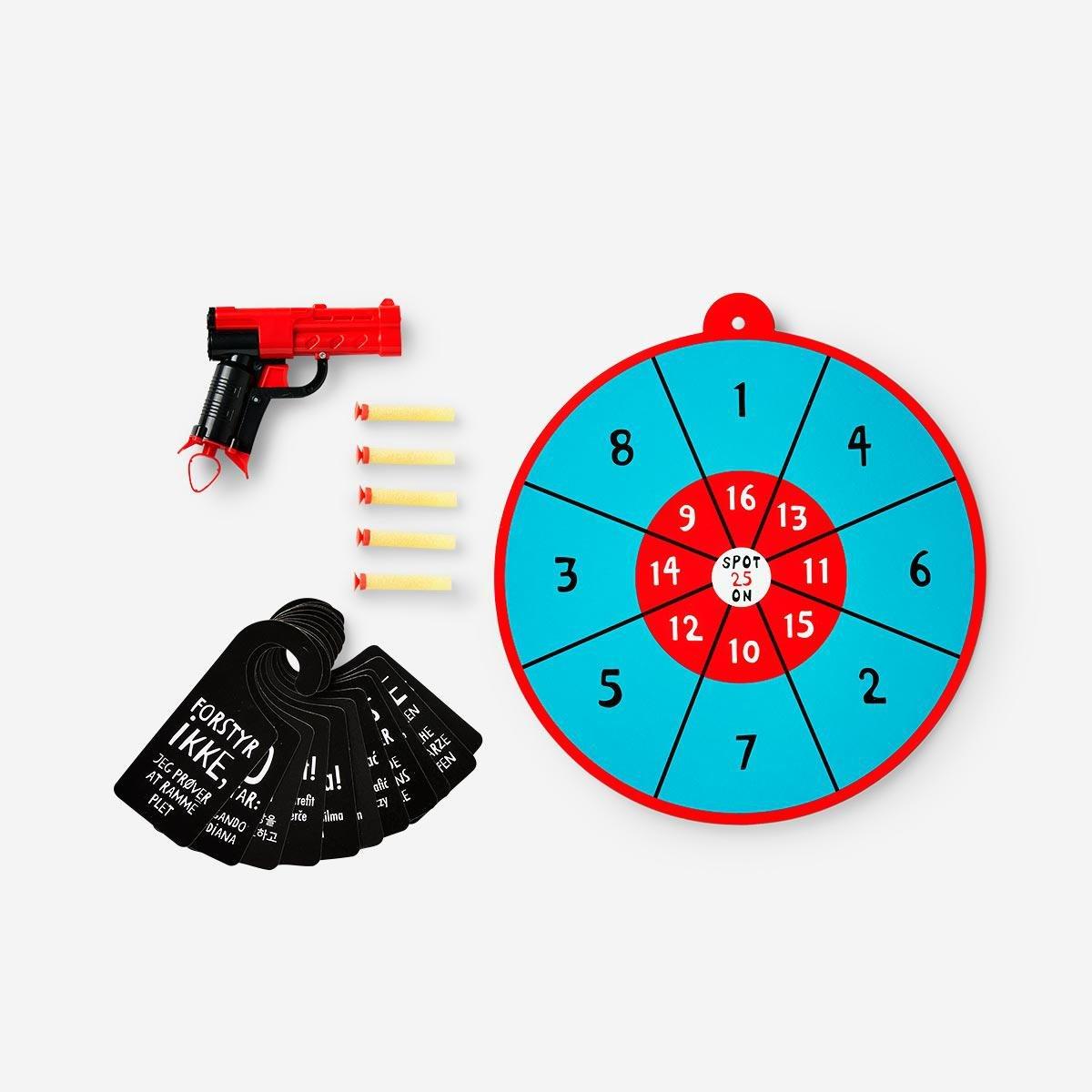 Multicolour bathroom darts game