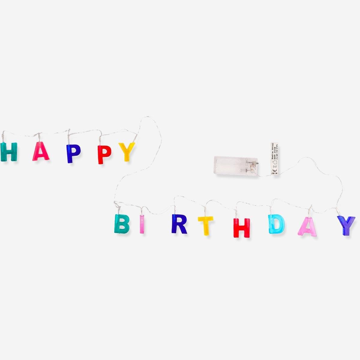 Happy birthday string lights