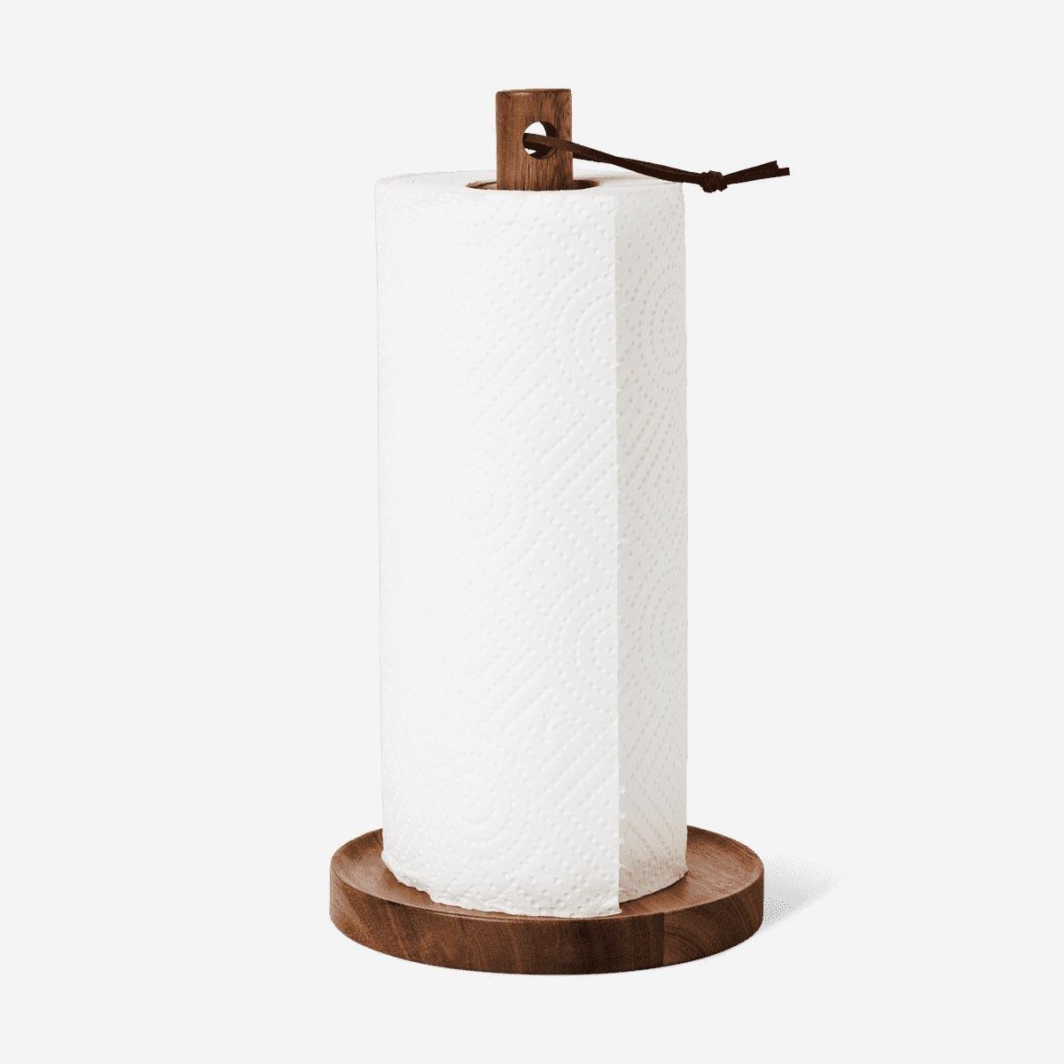Wooden kitchen roll holder
