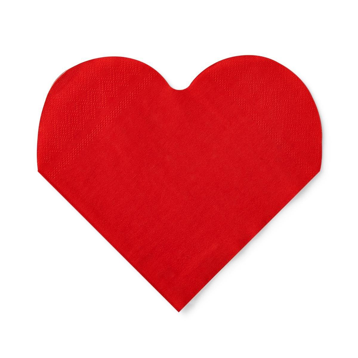 Red heart napkins