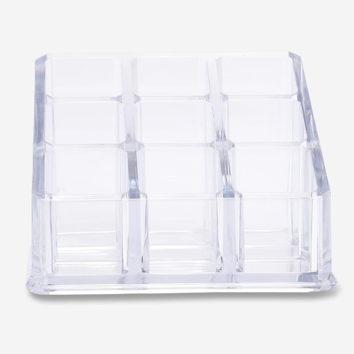 Colourless makeup 9 section organiser