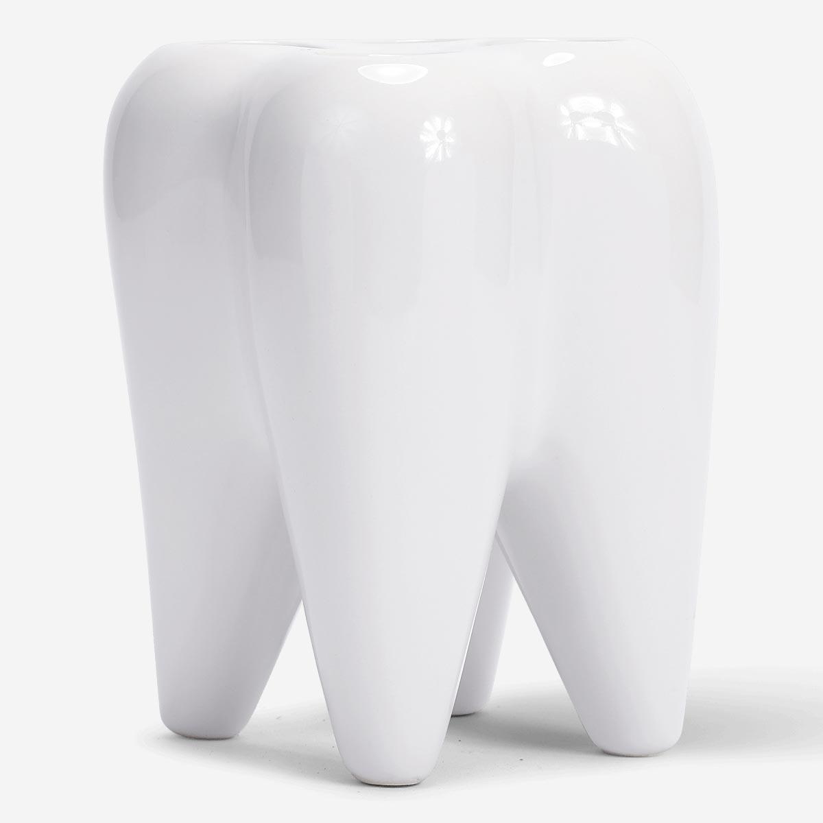 White toothbrush holder