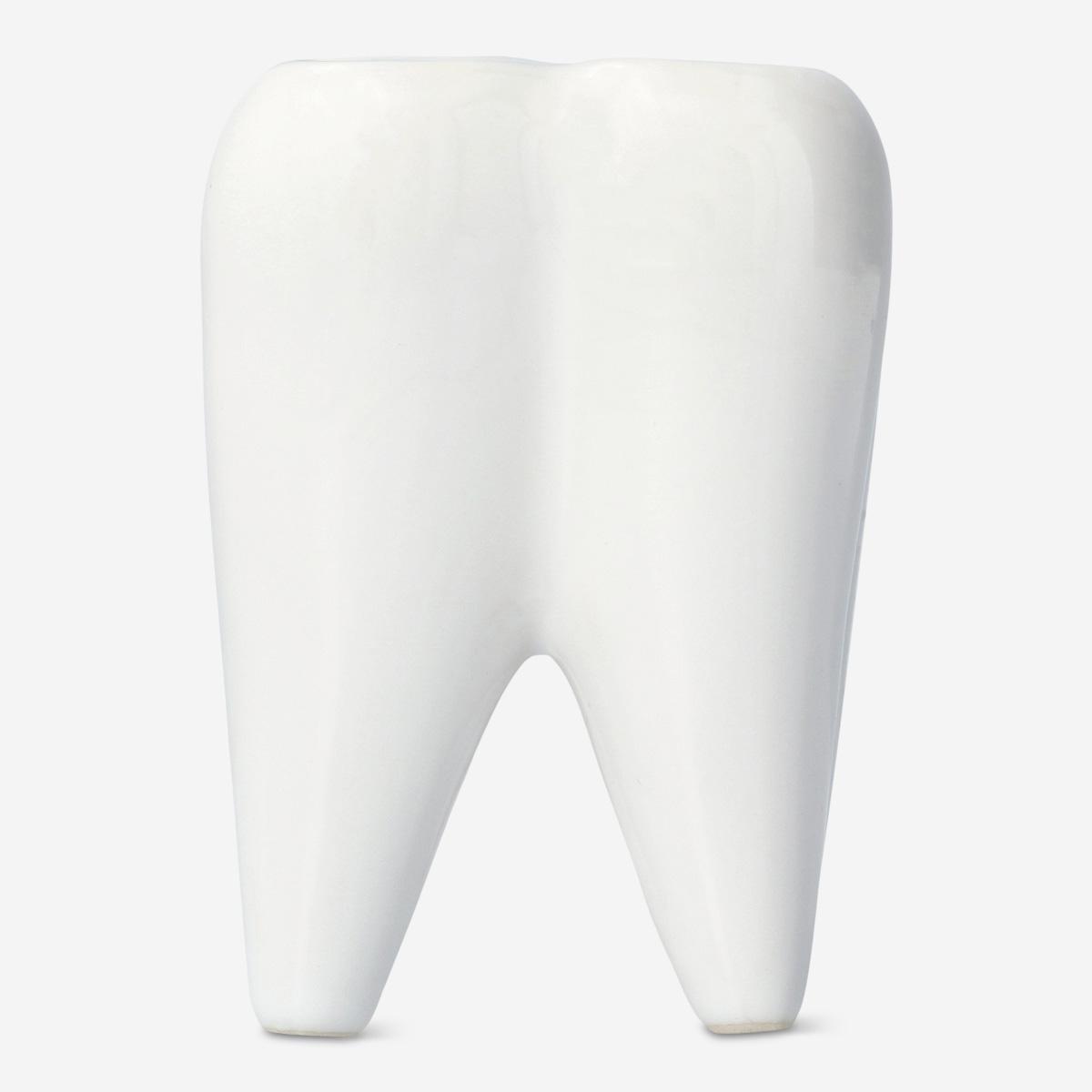 White toothbrush holder