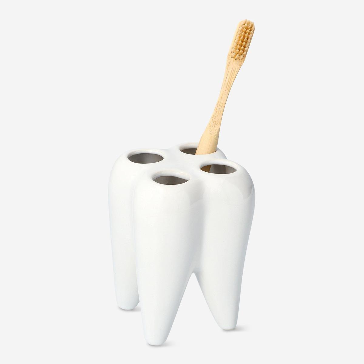 White toothbrush holder