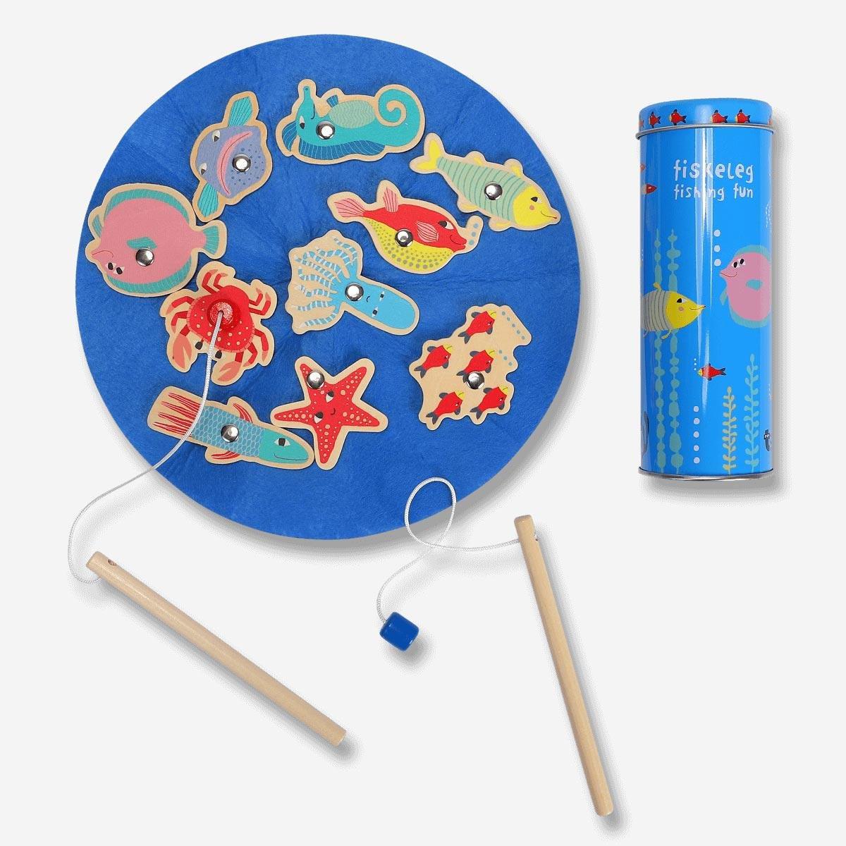 Wooden fishing fun game
