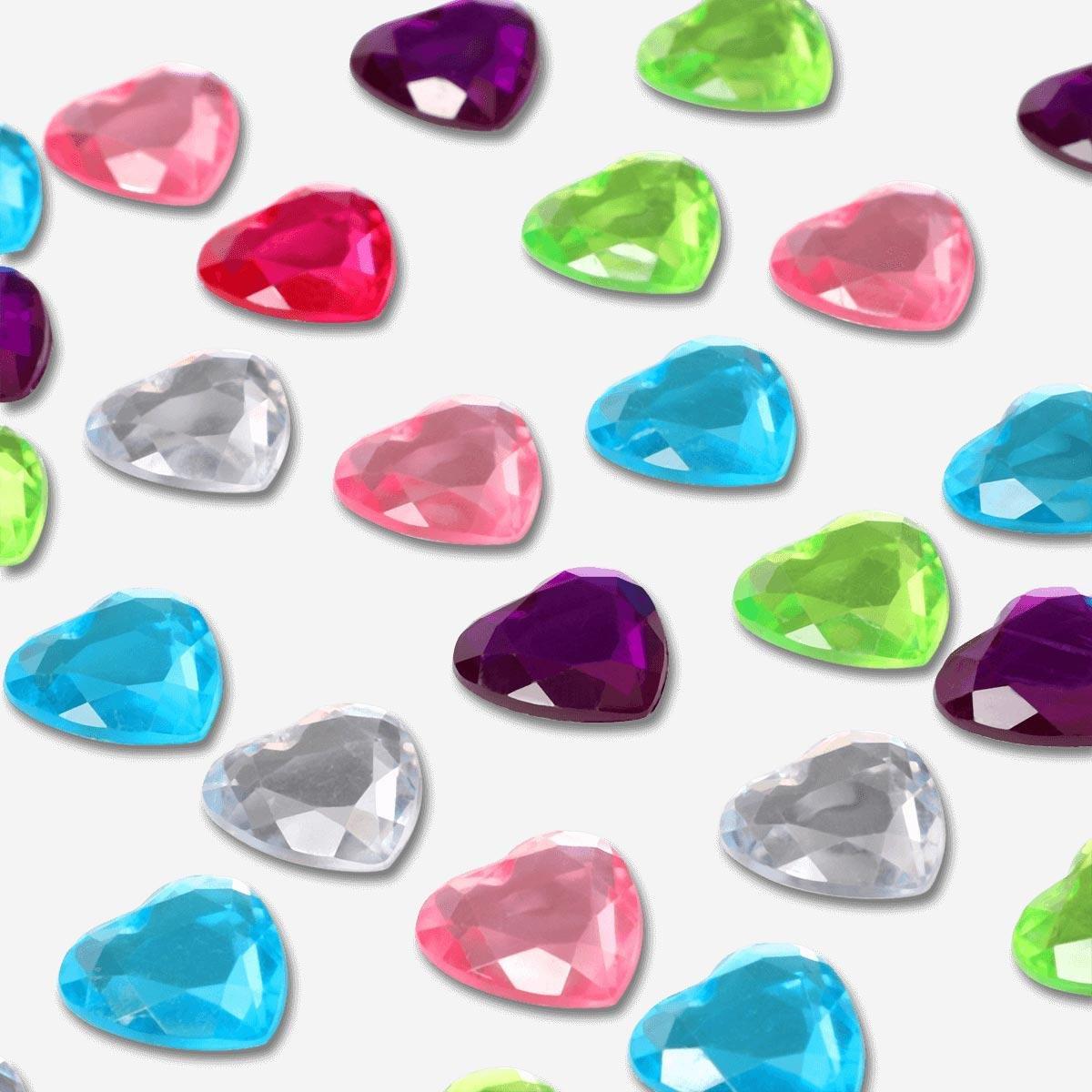 Multicolour heart embellishments