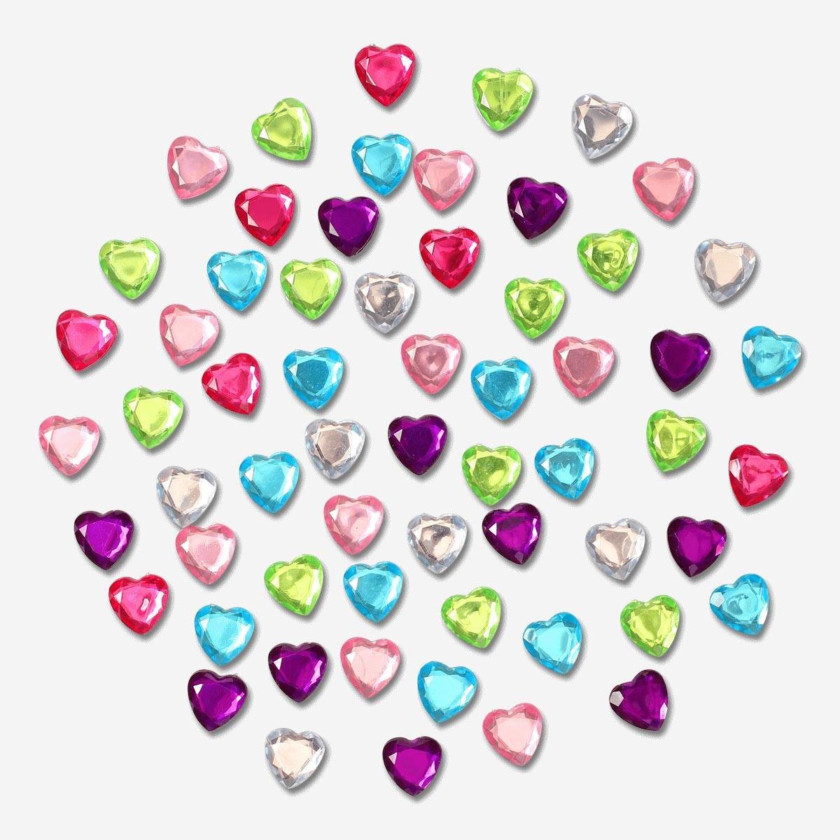 Multicolour heart embellishments