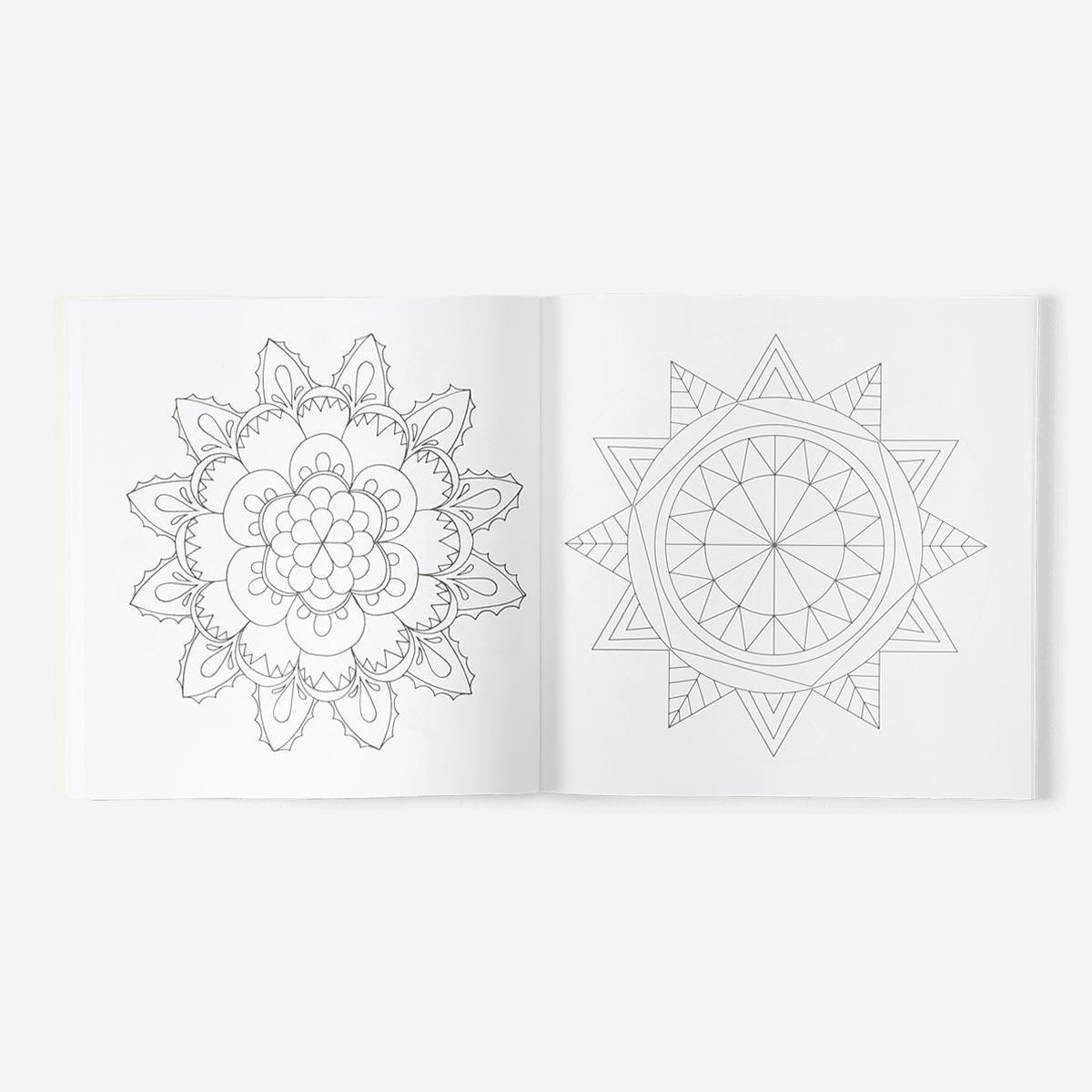 Green Patterns colouring book