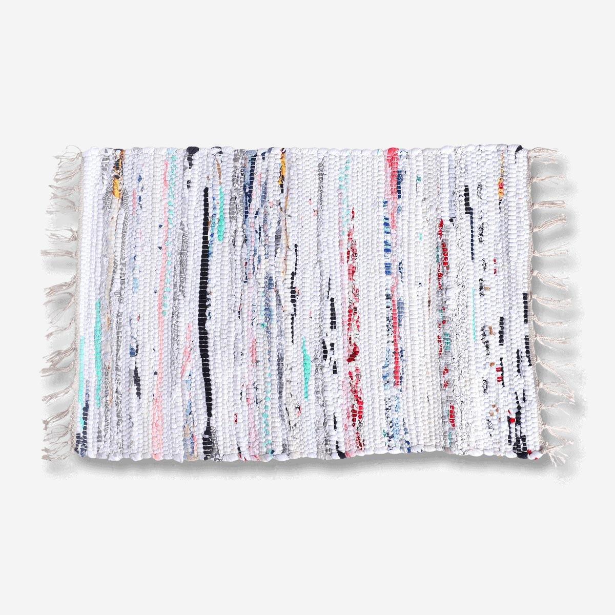 Multicolour classic woven rag rug