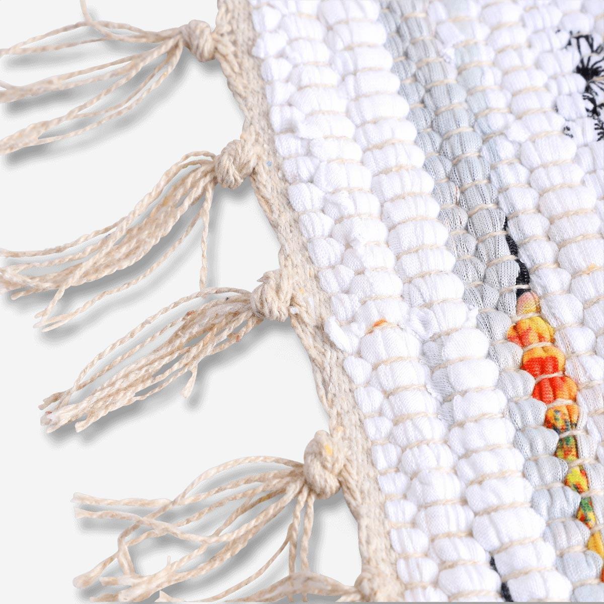 Multicolour classic woven rag rug