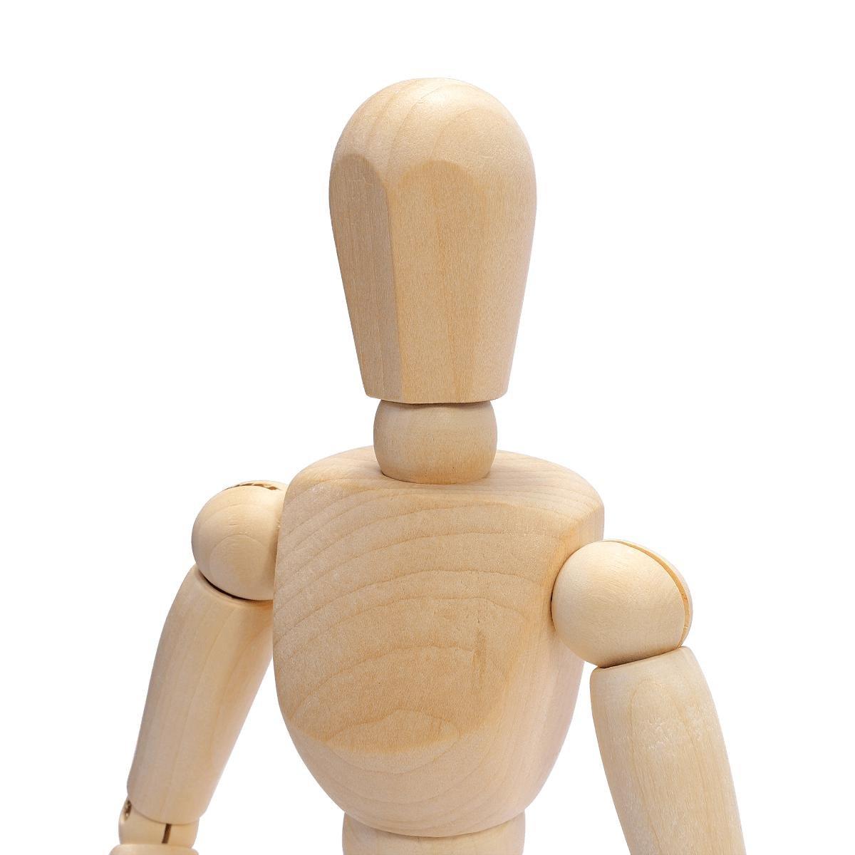 Brown wooden drawing mannequin