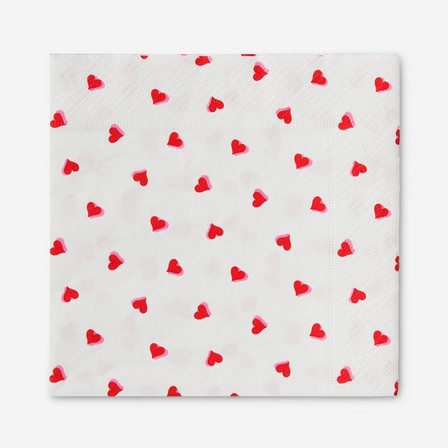 Heart pattern napkins