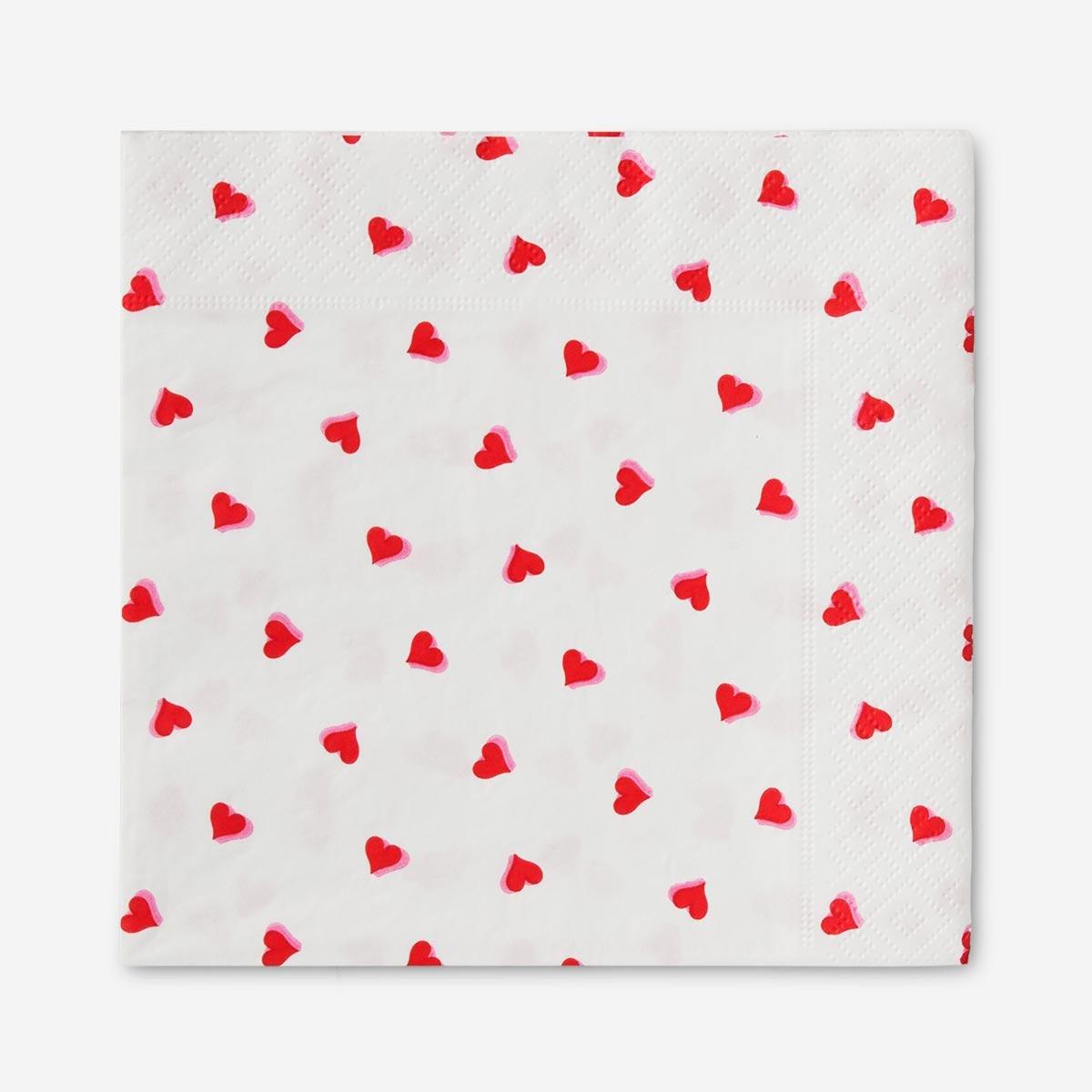 Heart pattern napkins