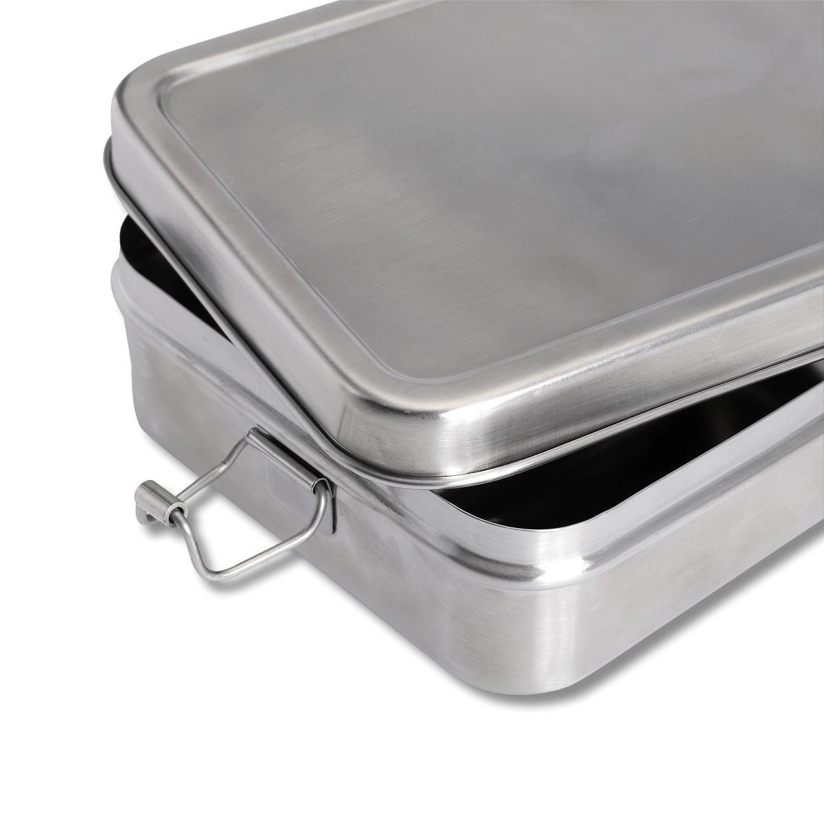 Silver Stainless steel lunch box