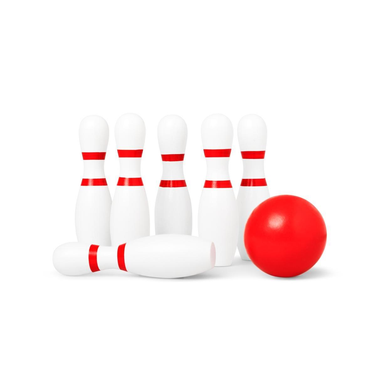 Mini wooden bowling game