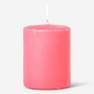Pink pillar candle. 9 cm