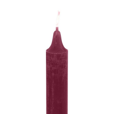 Maroon candle. 25 cm
