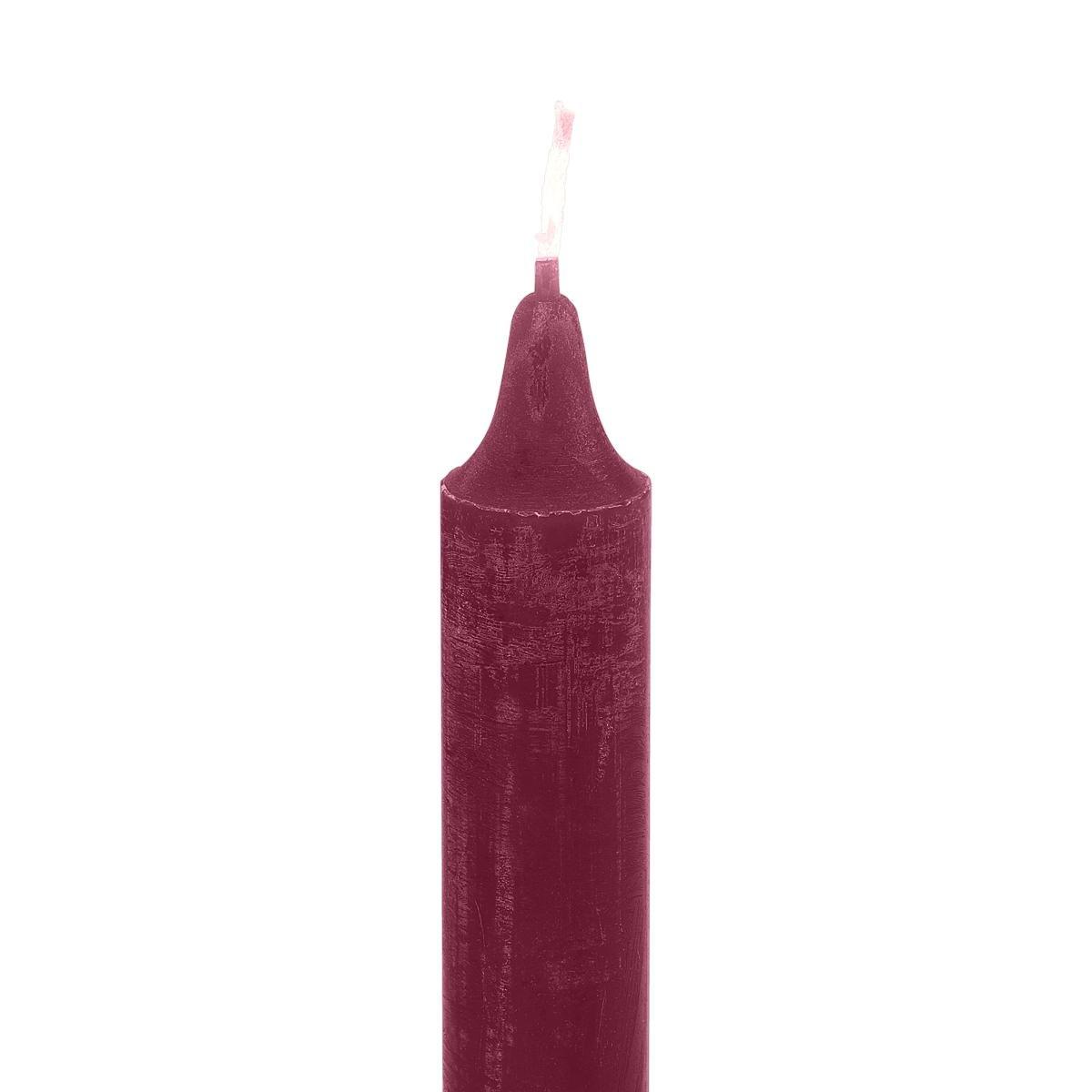 Maroon candle. 25 cm