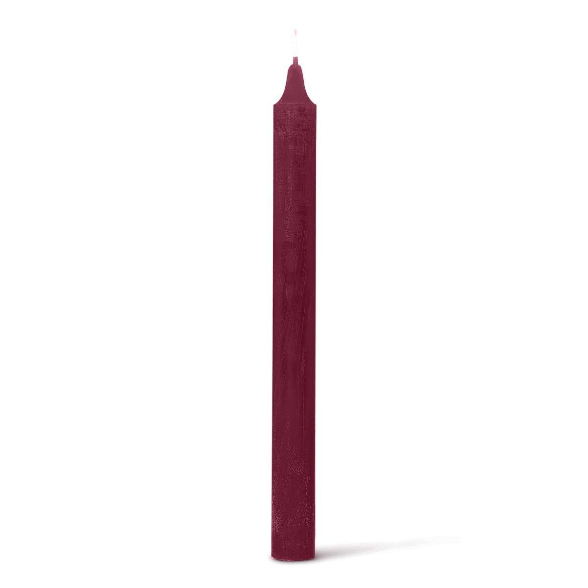 Maroon candle. 25 cm
