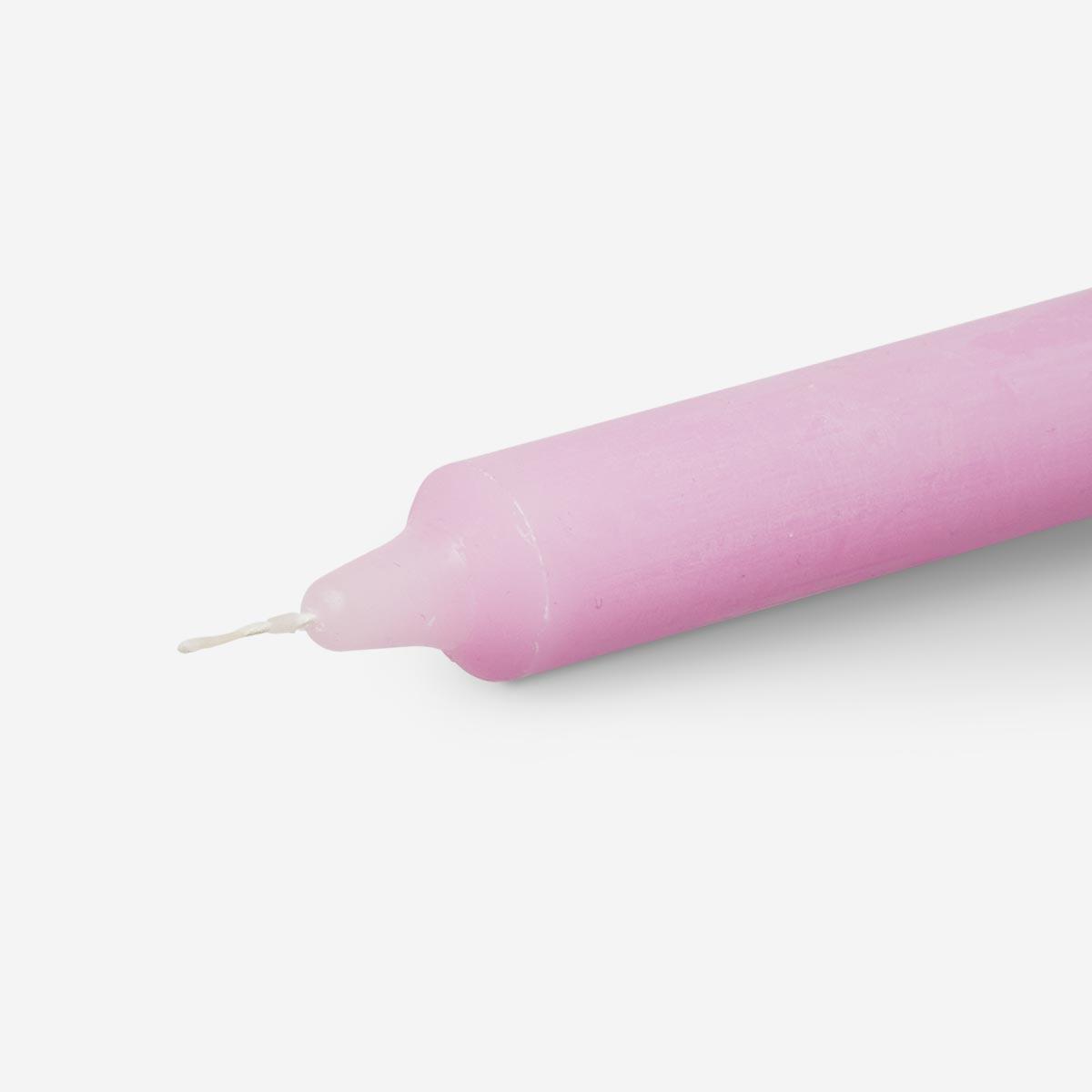 Pink candle. 25 cm