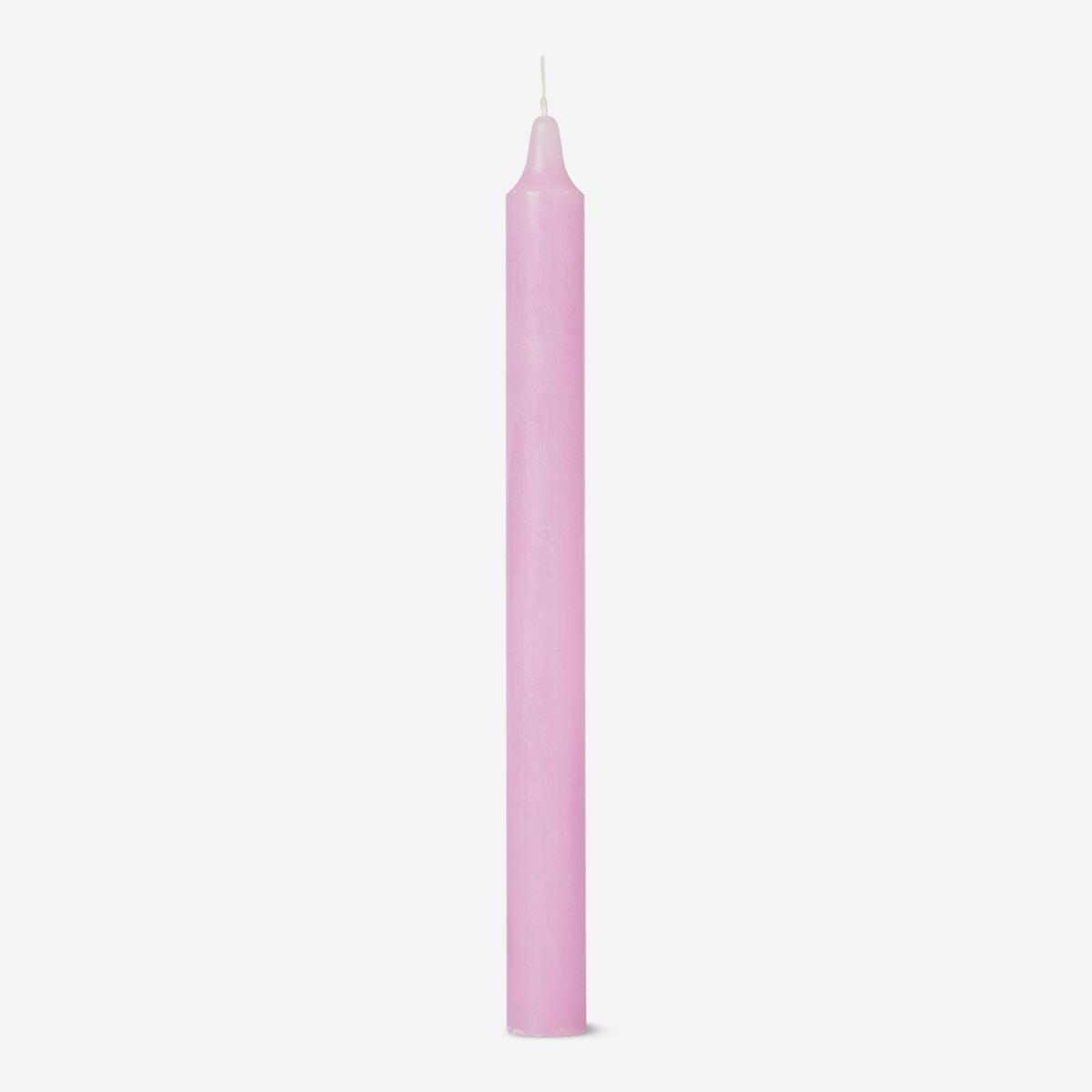 Pink candle. 25 cm