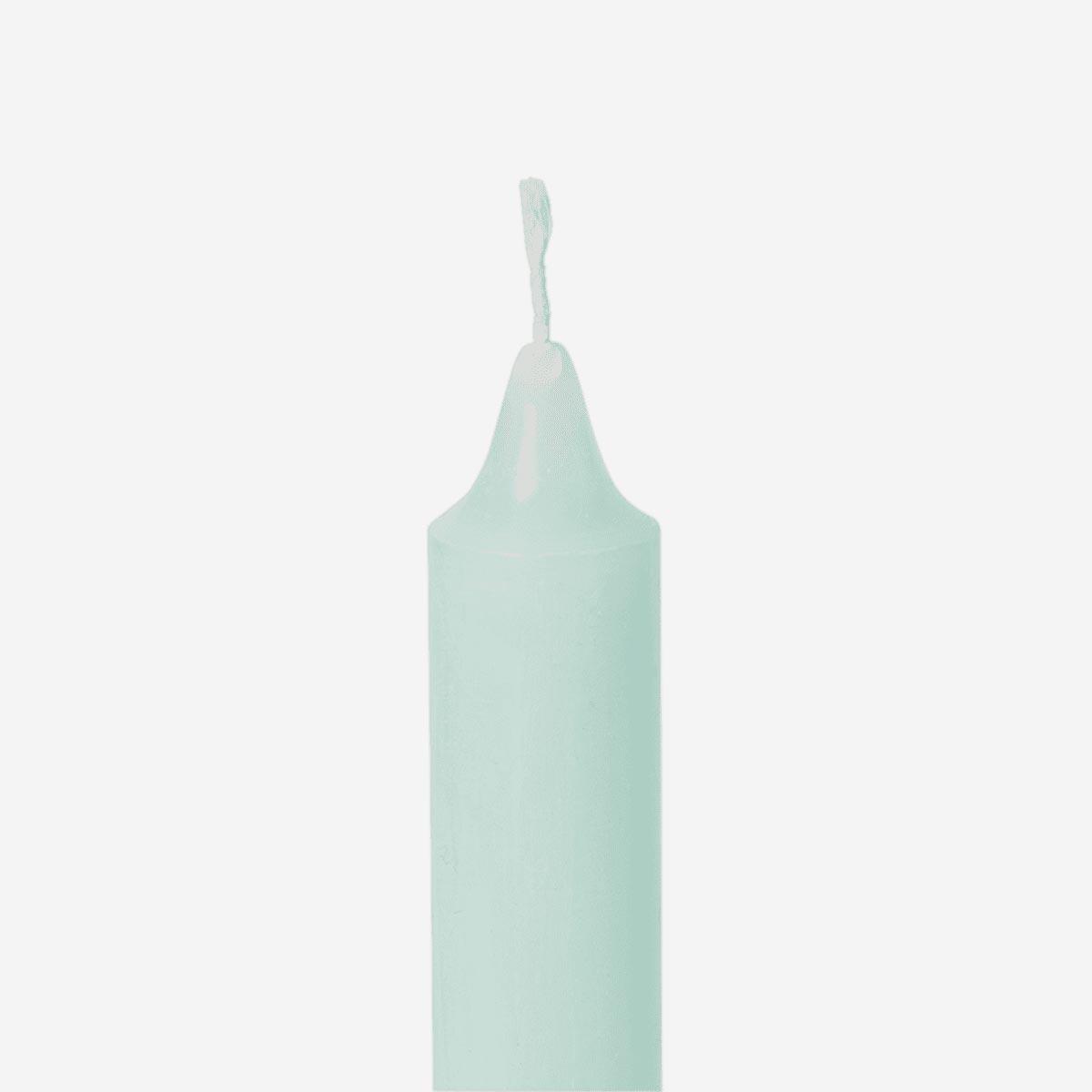 Turquoise candle. 25 cm