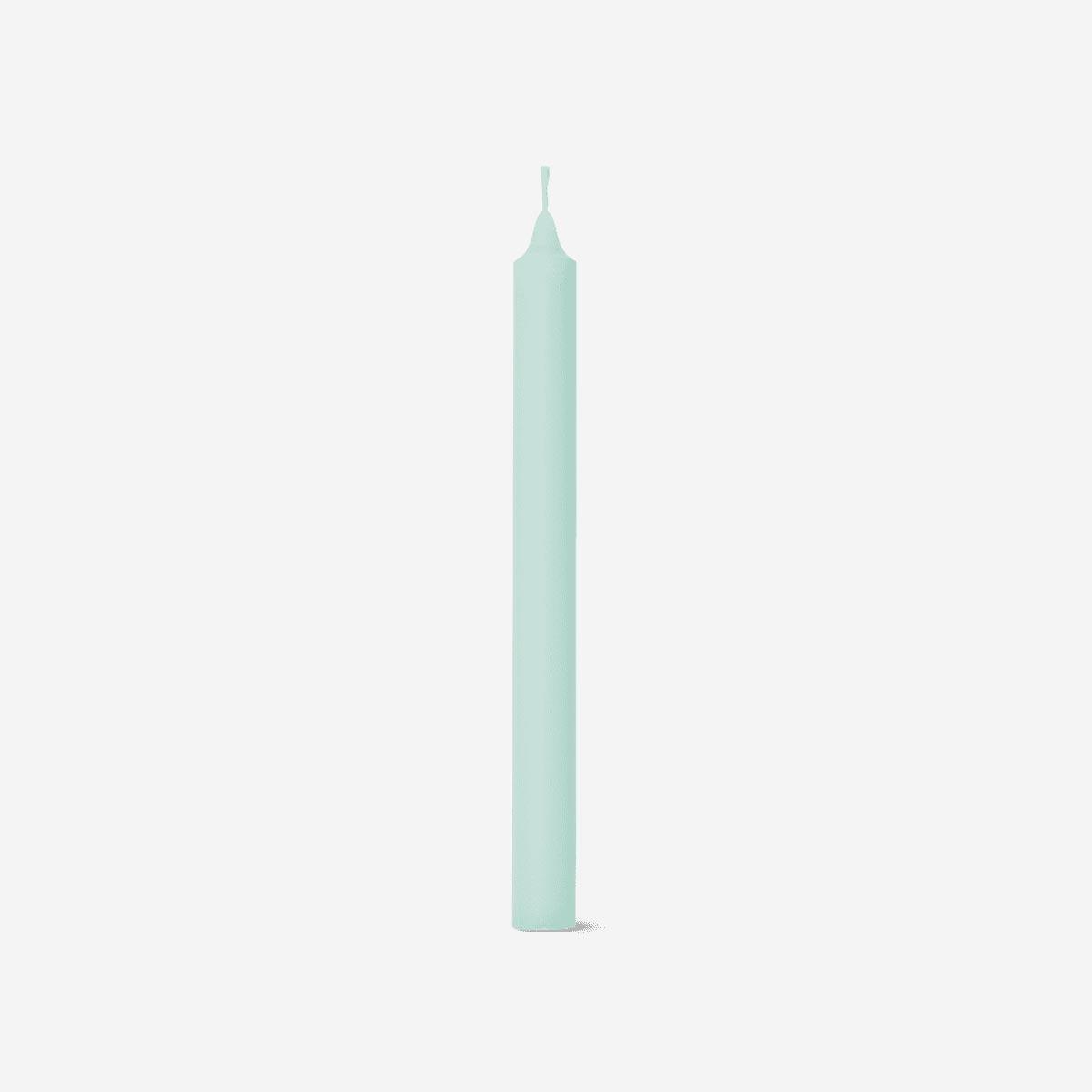 Turquoise candle. 25 cm