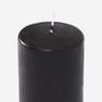 Black pillar candle. 17 cm