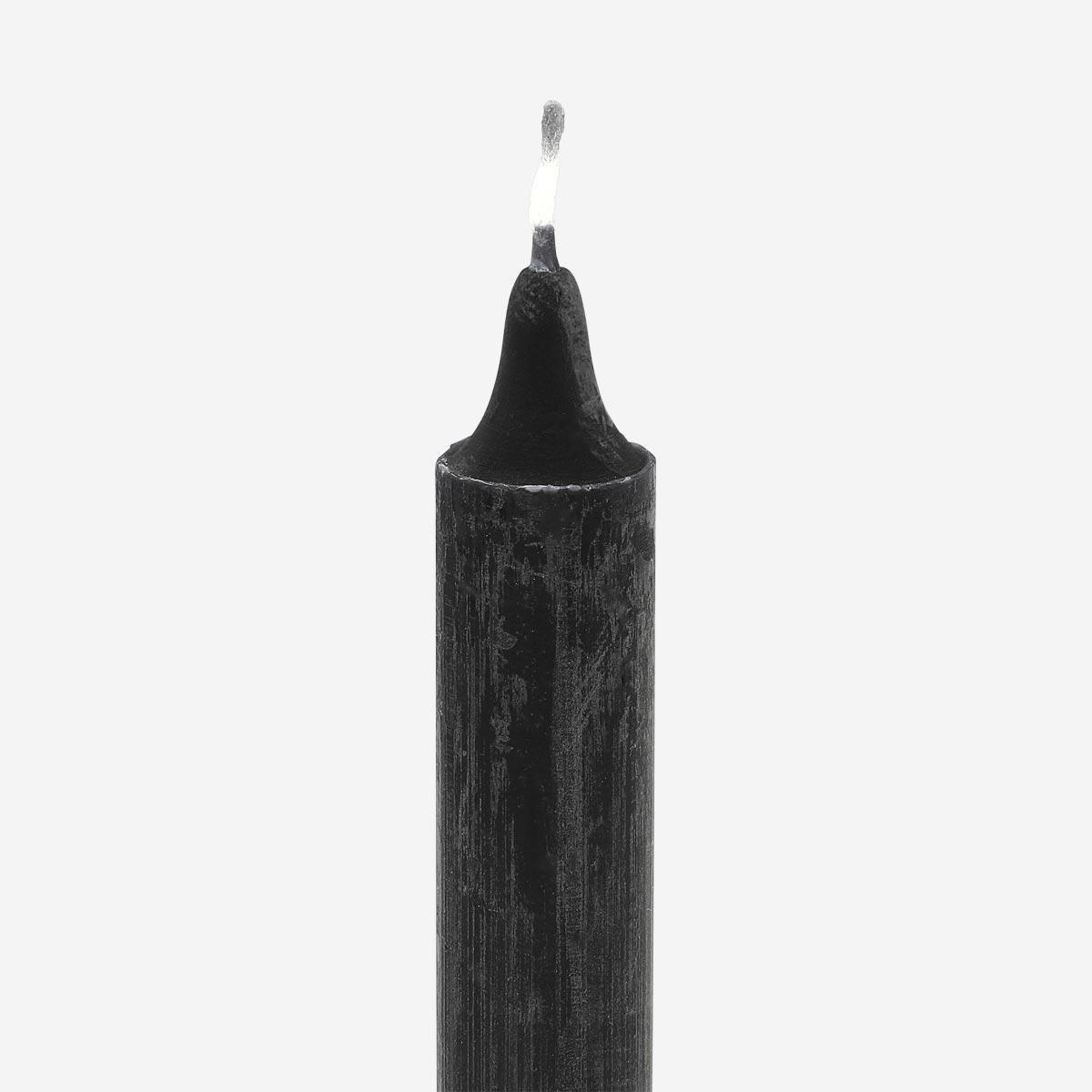 Black candle. 25 cm