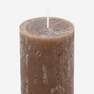 Brown pillar candle. 9 cm