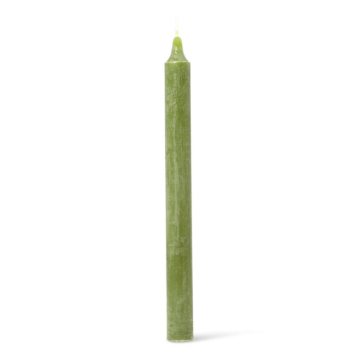 Green candle. 25 cm
